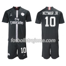 Paris Saint Germain Matchtröjor Neymar Jr 10 Jodan Svart Barn Tredje Fotbollströja 2018-2019